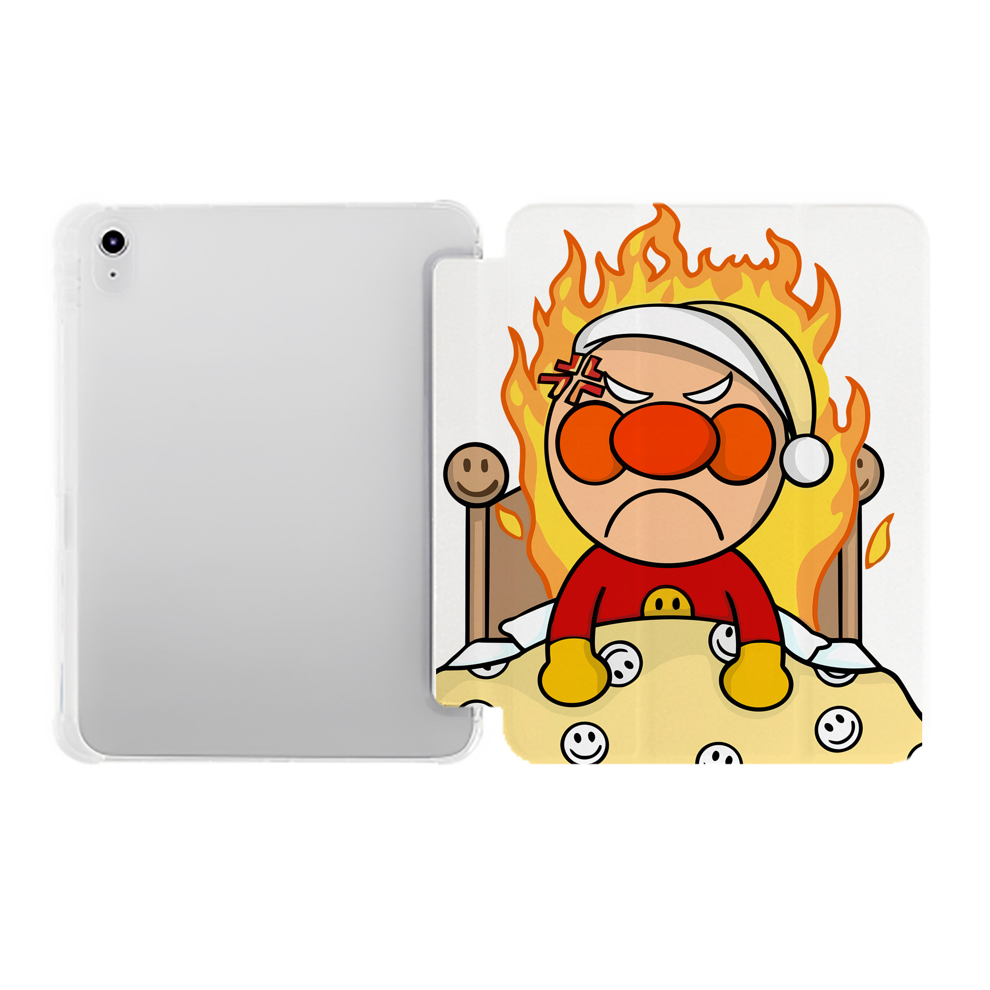 （画像用） アンパンマン Anpanman IPad ケース ペン収納付き 三つ折りスタンド PUレザー×シリコン 対応機種9.5/10.5/10.9インチ